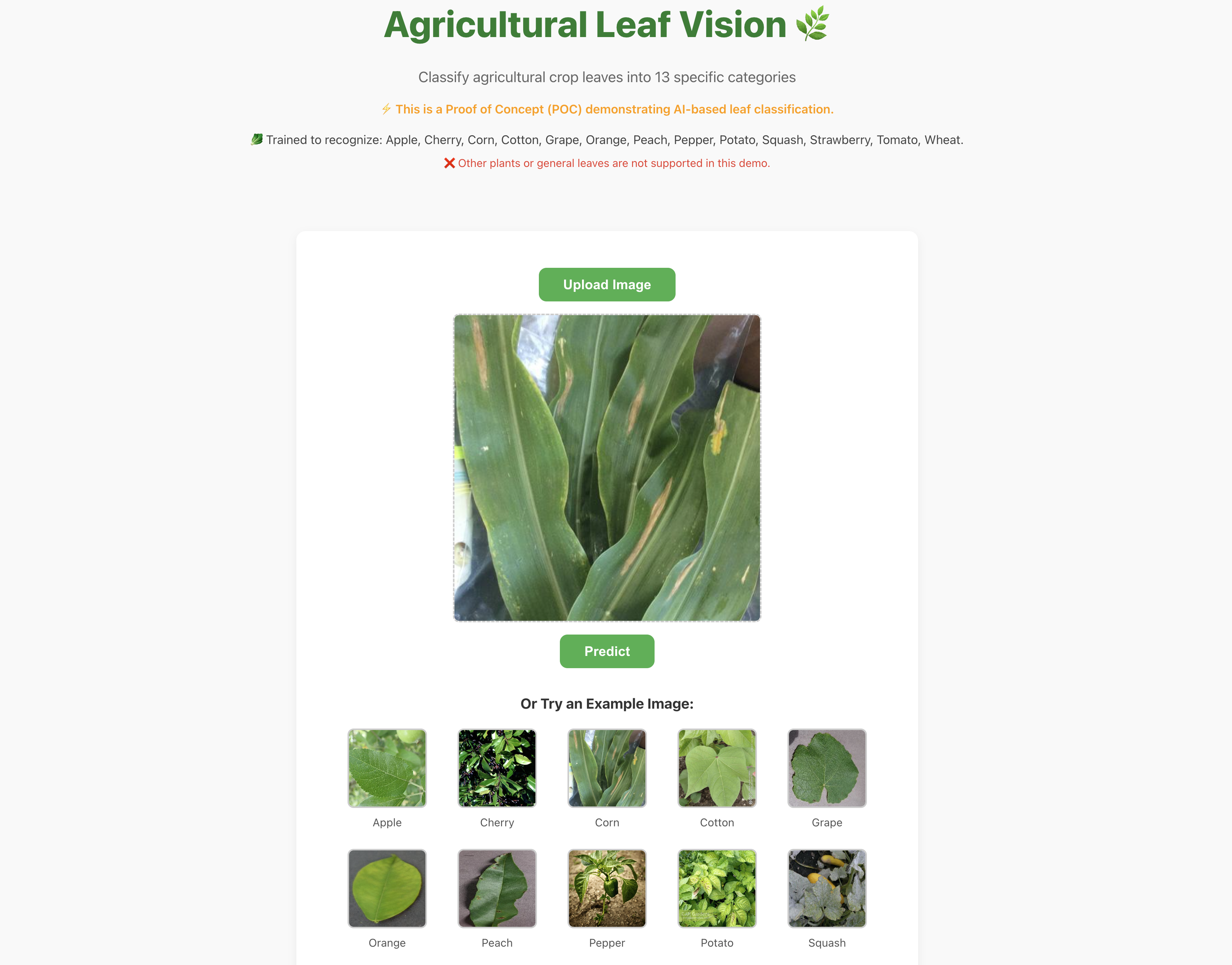 Agricultural Leaf Vision screenshots